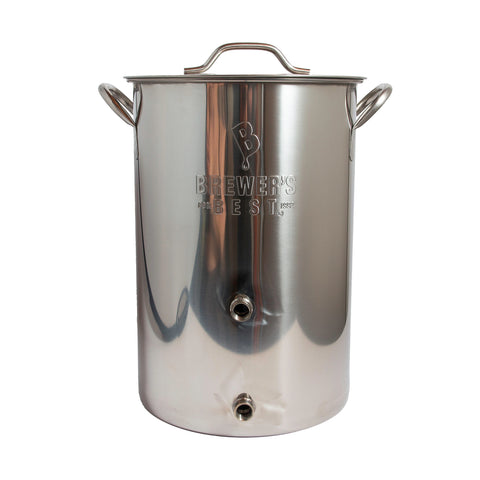 8 Gallon Brew Kettle with Thermometer & Ball Valve Ports