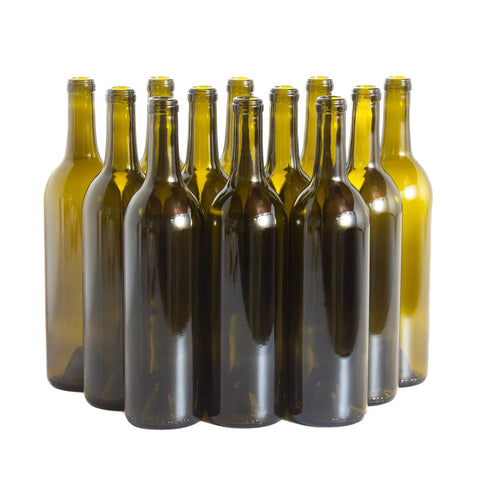 750 mL Antique Green Wine Bottles