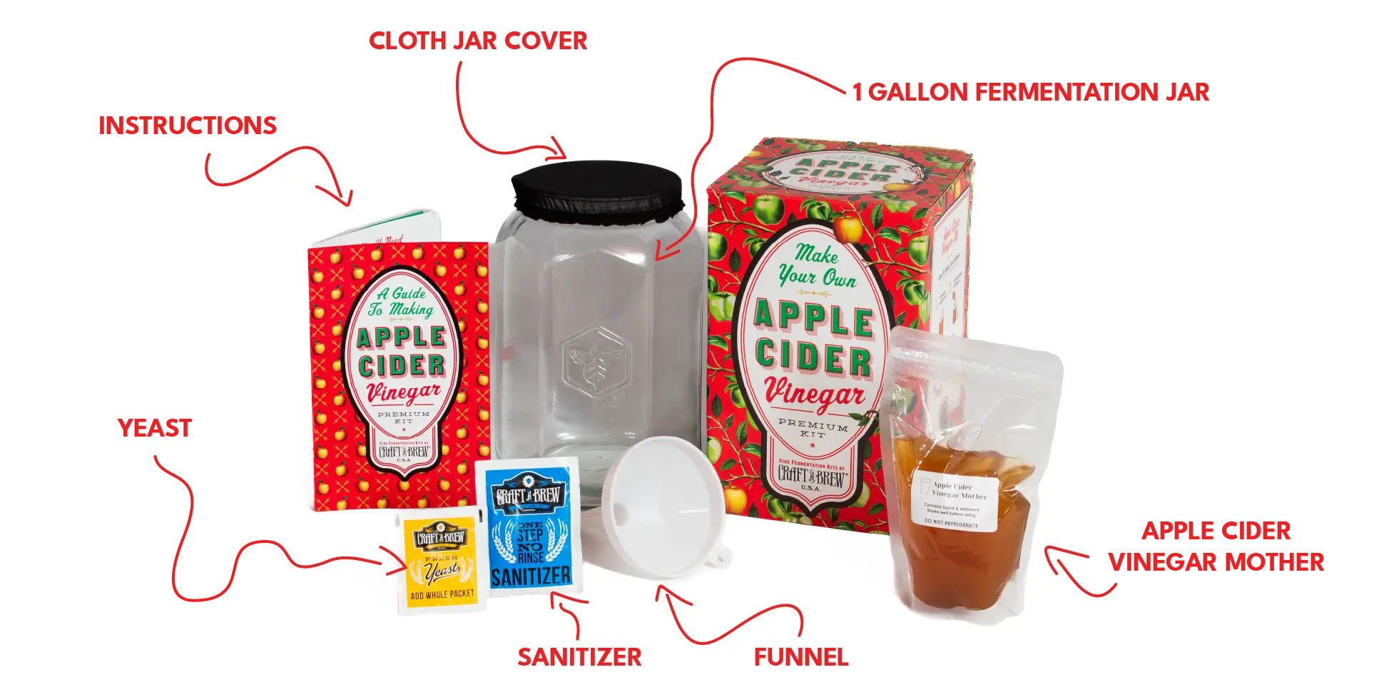 Inside the Apple Cider Vinegar Making Kit