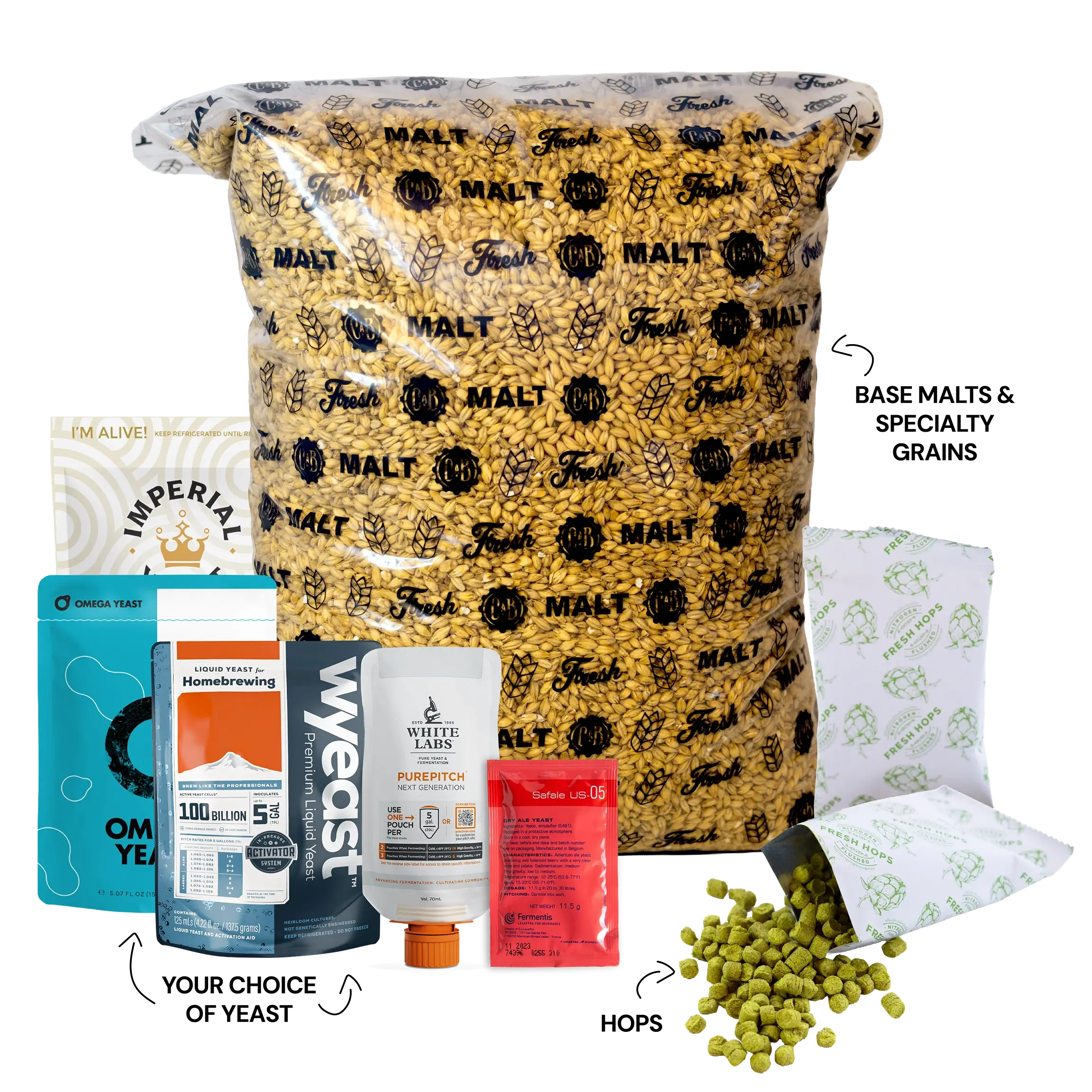 Hoppy Wheat 5 Gallon All-Grain Kit | Fresh & Bright
