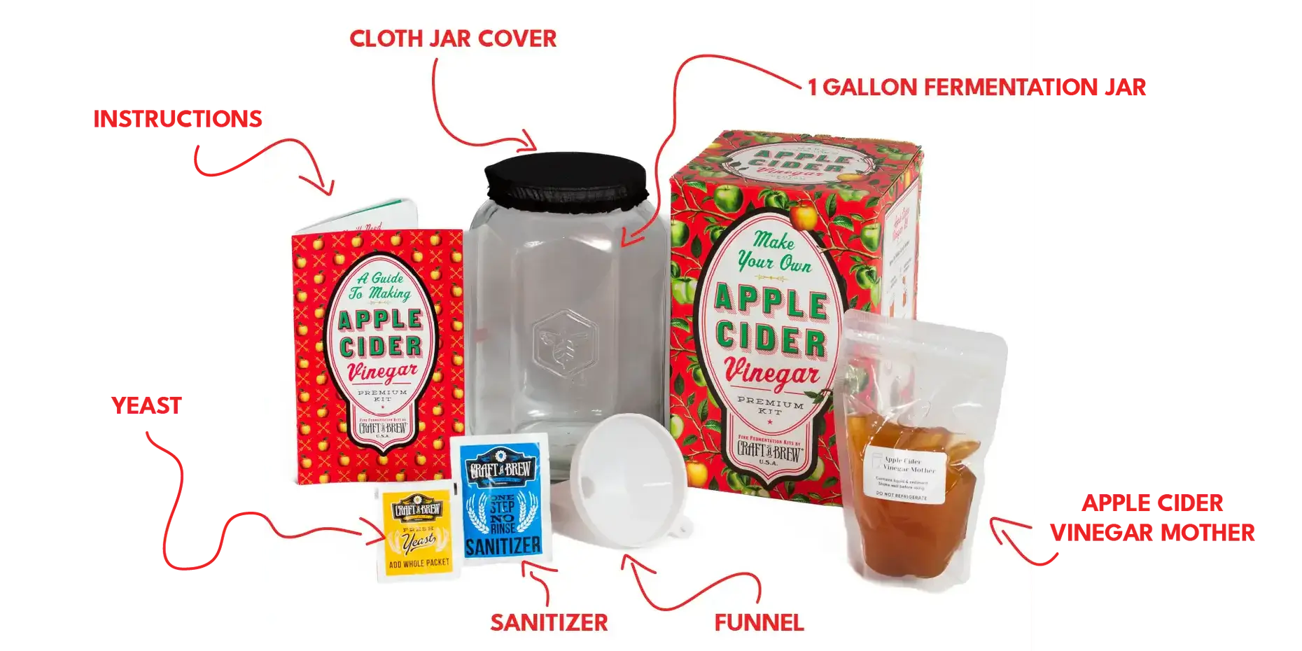 Inside the Apple Cider Vinegar Making Kit