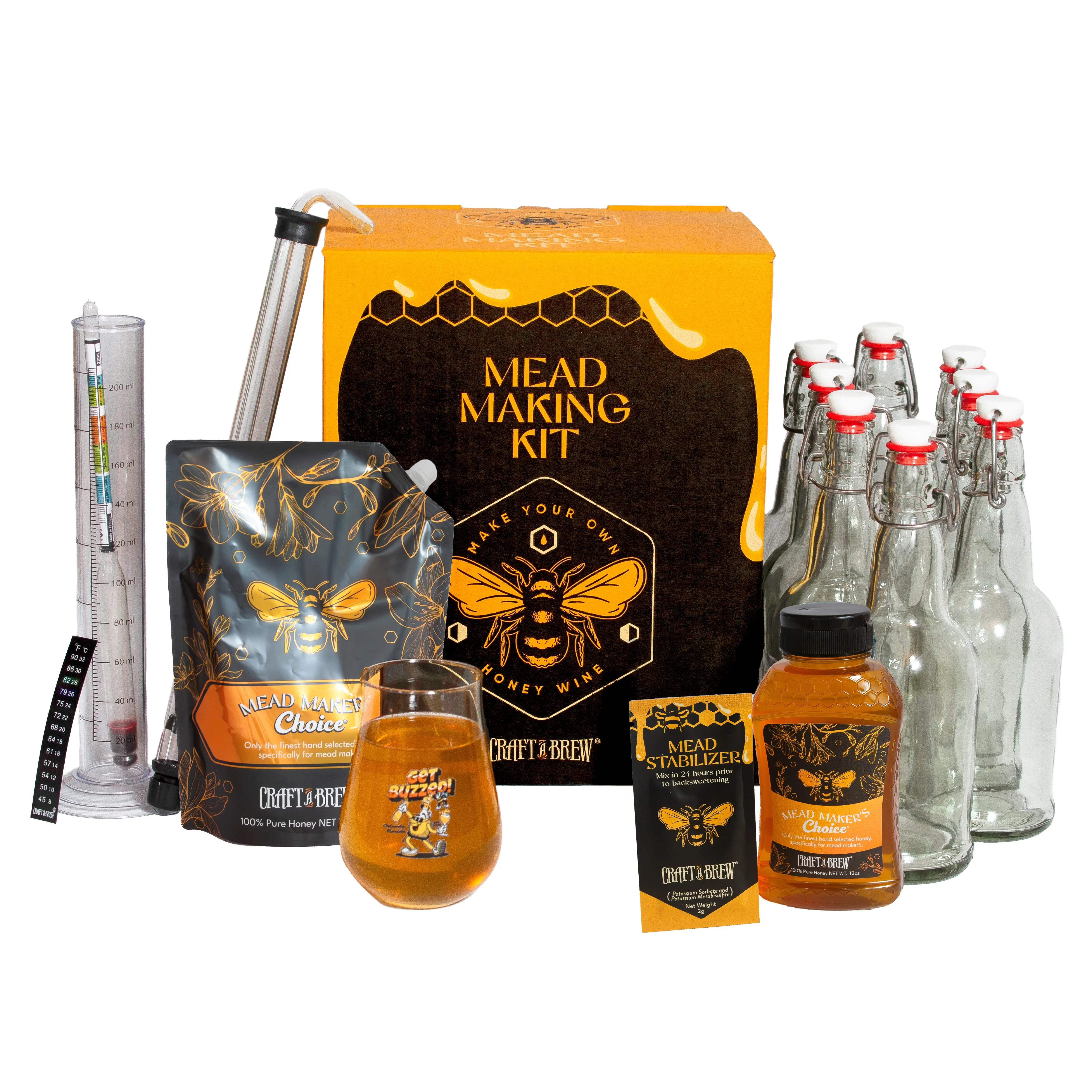 Orange & Honey Mead (Melomel) Making Refill Kit - 1 Gallon Homebrew Batch