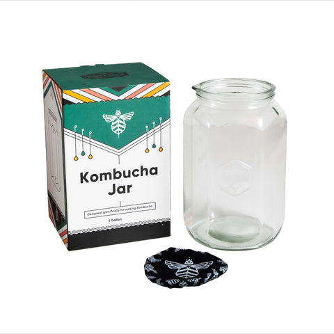 1 Gallon Glass Kombucha Jar with Lid - Bucha Brewers