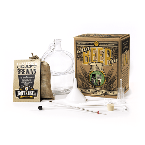 Craft A Brew - Irish Stout - Beer Making Kit - Make Your Own Craft Beer - Complete Equipment And Supplies - Starter Home Brewing Kit - 1 Gallon