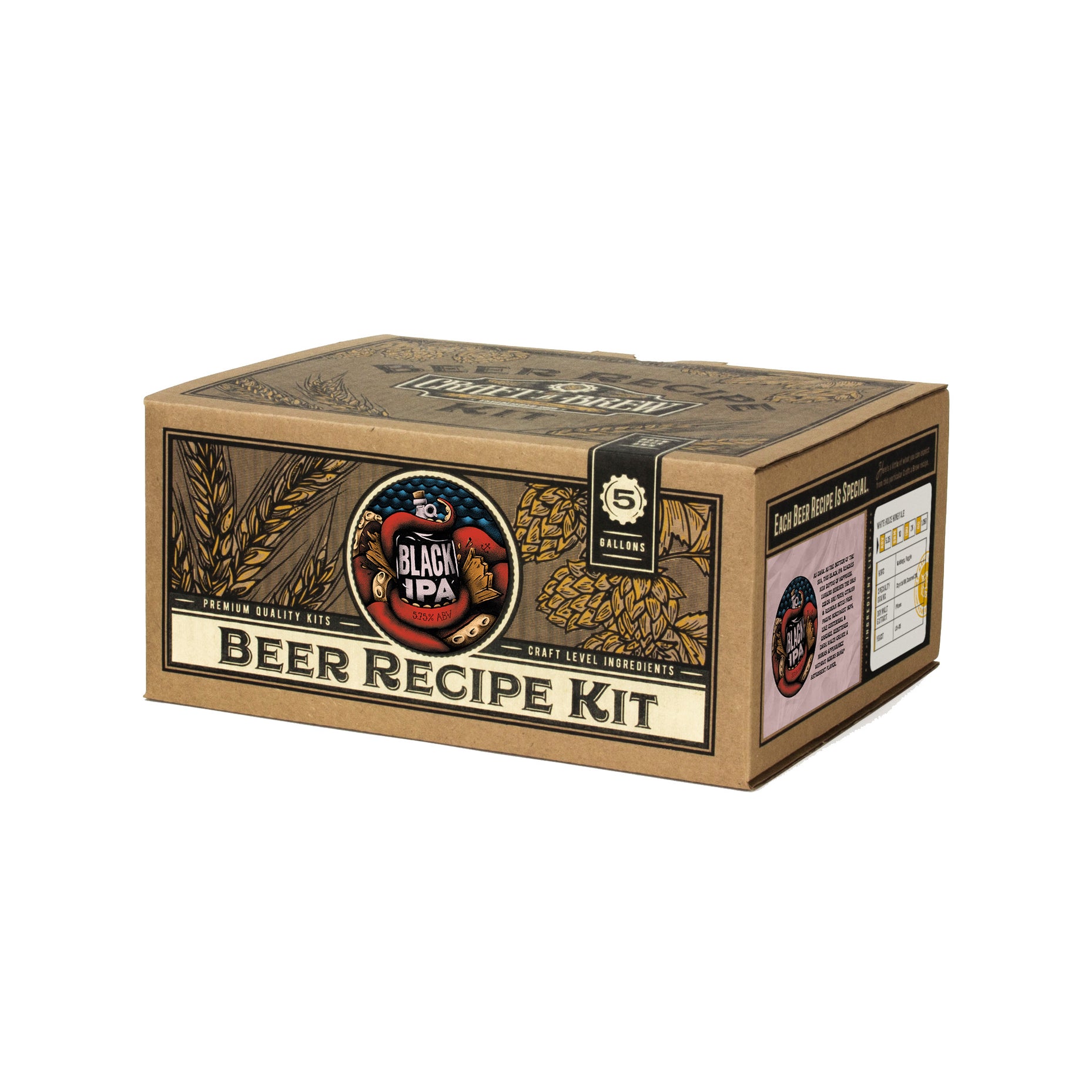 West Coast IPA Homebrew 5 Gallon Beer Extract Ingredient Kit – My Brew Supply, E10216, Made In USA