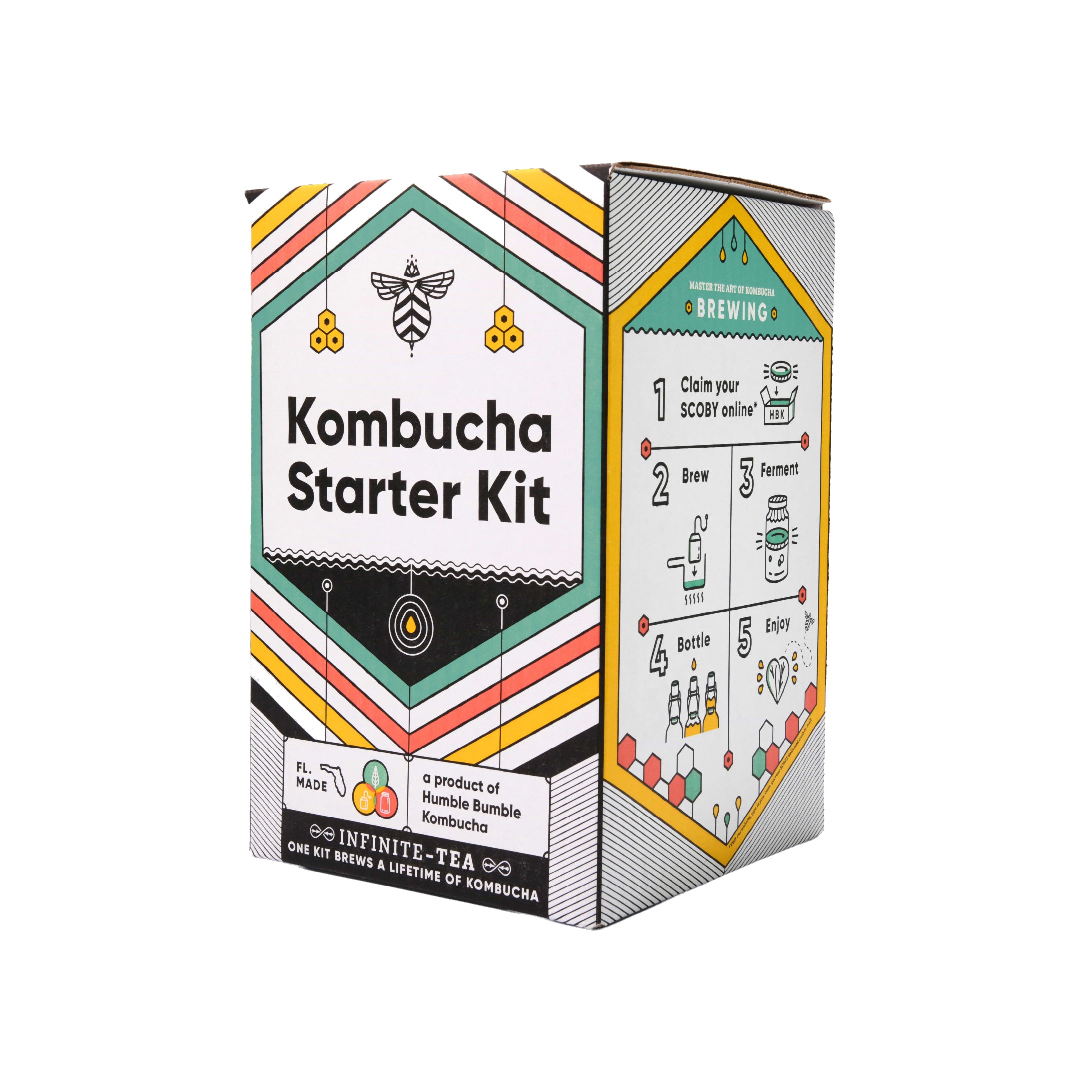  Organic Kombucha Home Brewing Starter Kit, 5-Inch Large Scoby  Kombucha Starter Kit, Complete Kit Includes What You Need w/ 16 oz Starter  Tea, Brewing Jar & Brewing Supplies