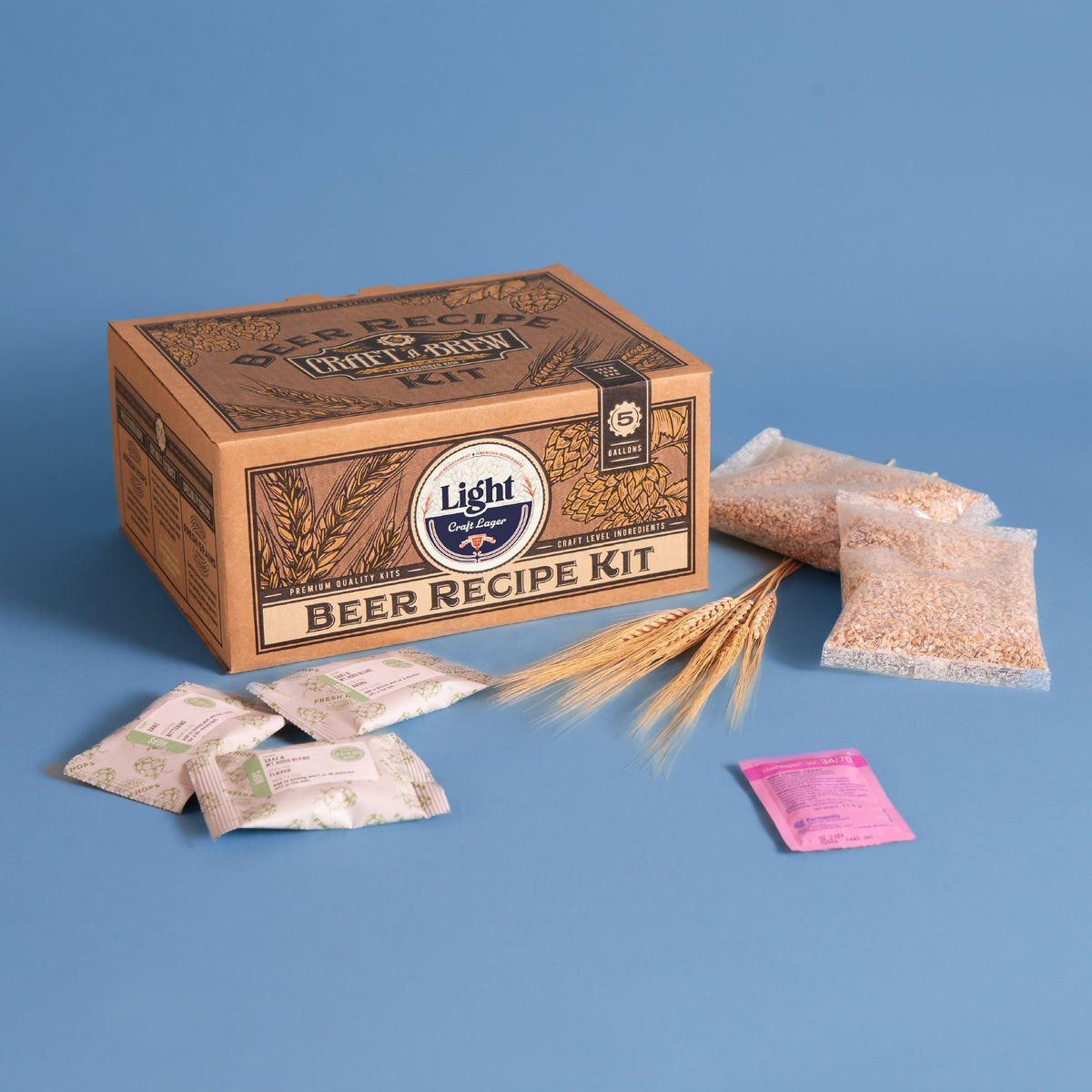 Kit Lager Light Craft Lager 5 Gallon Beer Recipe Kit | Crisp American Light Lager